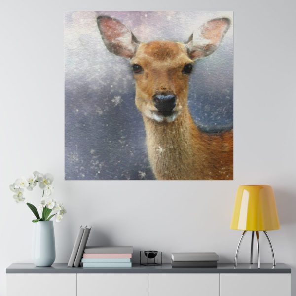Deer Watercolor Painting Portrait Standard Canvas