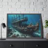 8302630991659210970_2048.jpeg Ancient Sunken Ship Framed Poster