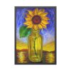 Single Sunflower in a Bottle  Framed Poster