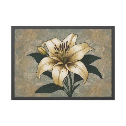 Vintage Flower Lily Framed Poster