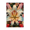 Vintage Lily And Hearts Art I Poster