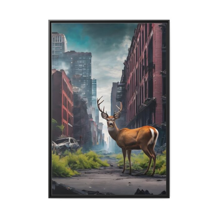 Armageddon City Deer Framed Canvas - Image 2