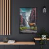 88299-4.jpg Armageddon City Deer Framed Canvas