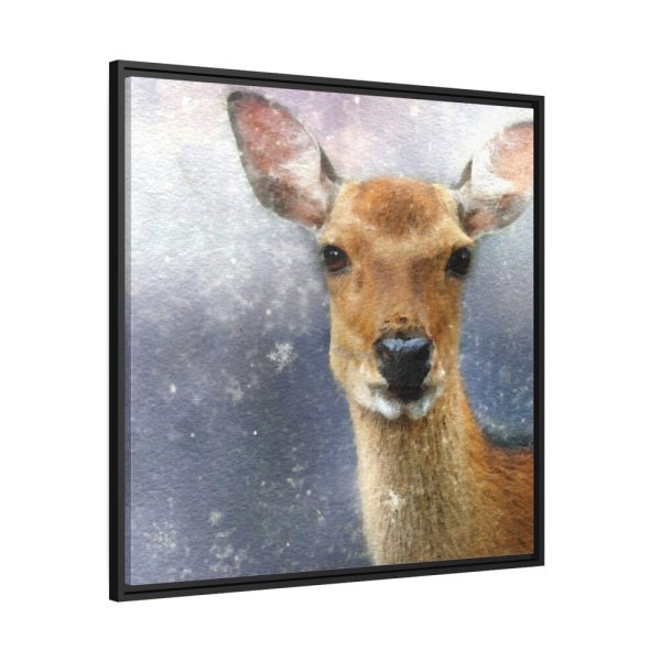 Deer Watercolor Painting Portrait Framed Canvas