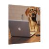 Dog Using Laptop Computer Standard Canvas