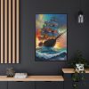 9037082450626594699_2048.jpeg Pirate Ship Fantasy Illustration II Framed Canvas
