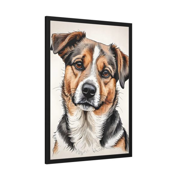 9090589940335502928_2048.jpeg Dog Cartoon Sketch Framed Poster