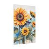 Watercolor Sunflower Art Print Standard Canvas