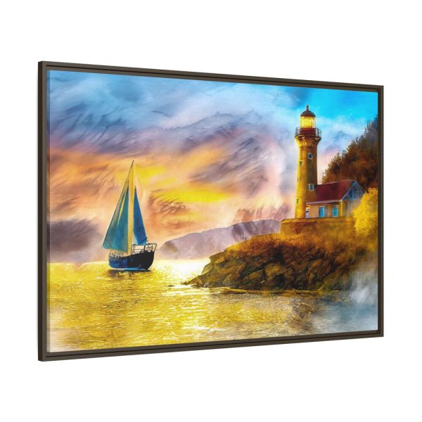9182878947874694535_2048.jpeg Ship and Lighthouse Framed Canvas
