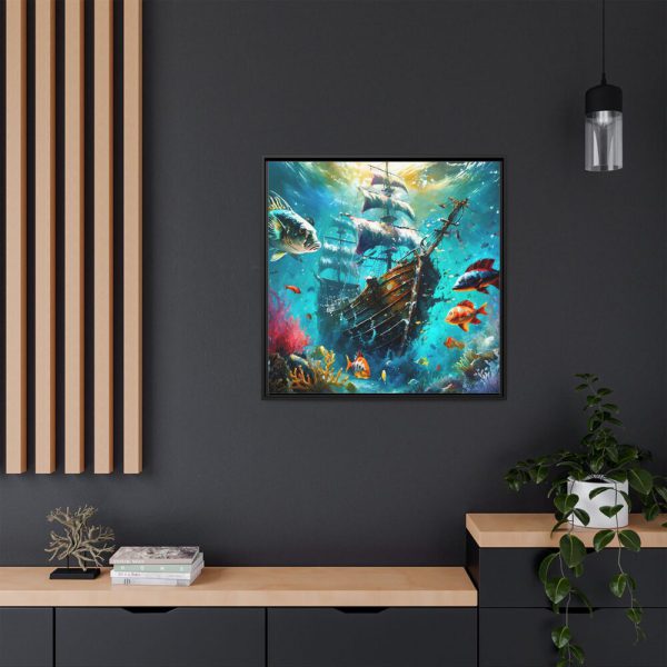 9203460410750599876_2048.jpeg Sunken Pirate Ship Art Framed Canvas