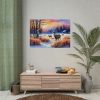 92408-18.jpg Winter Landscape Deer Poster