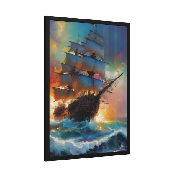 9261651622590751859_2048.jpeg Pirate Ship Fantasy Illustration II Framed Poster