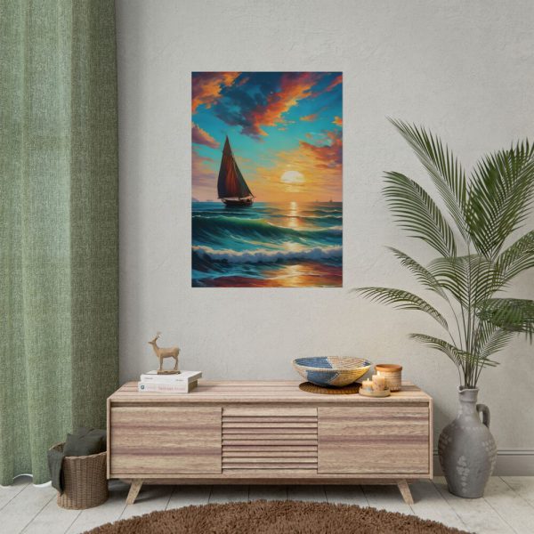931870841034172456_2048.jpeg Lonely Beach Ocean Sailing Ship Poster