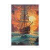 9323274841666369949_2048.jpeg Vintage Pirate Ship At Sea Art Standard Canvas