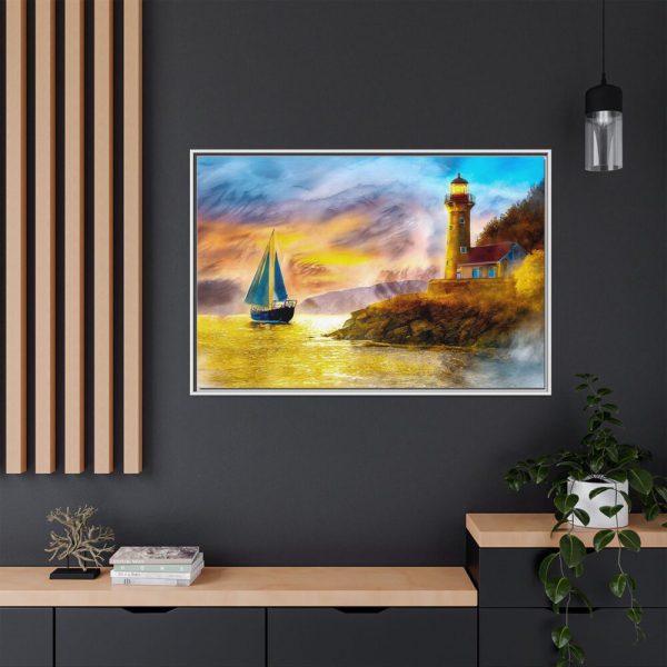 9361980302662559832_2048.jpeg Ship and Lighthouse Framed Canvas
