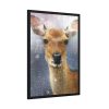 93830-1.jpg Deer Watercolor Painting Portrait Framed Poster