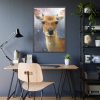 93831-2.jpg Deer Watercolor Painting Portrait Framed Poster