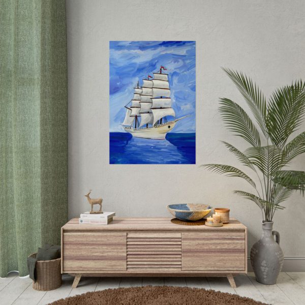 939851516541151133_2048.jpeg White Sea Sailing Ship Poster