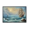 9427015832172176150_2048.jpeg Vintage Sail Ship In The Ocean Framed Canvas