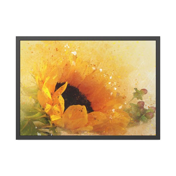 9609814904347413082_2048.jpeg Sunflower Watercolor And Splatter Framed Poster