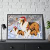 9641788759026060965_2048-1.jpeg Winter Collie Dog And Puppy Framed Poster