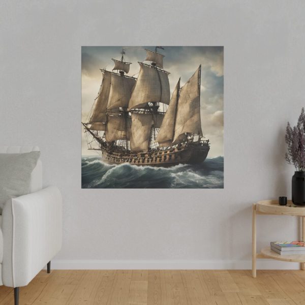 9686596487248891049_2048.jpeg Ancient Sail Ship In Ocean Standard Canvas