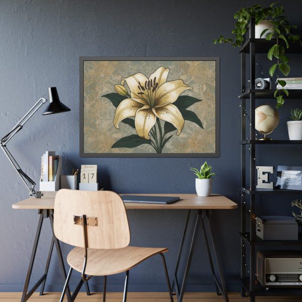 Vintage Flower Lily Framed Poster