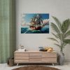 Antique Sail Ship In Ocean Poster