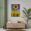 9964990416314530969_2048.jpeg Single Sunflower in a Bottle Poster