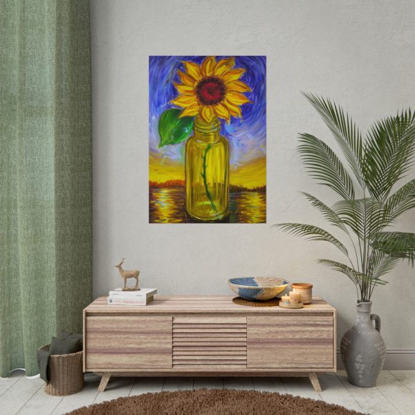 9964990416314530969_2048.jpeg Single Sunflower in a Bottle Poster