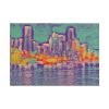 Pop Art Seattle Skyline Print Poster
