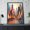 Abstract New York City Art Framed Poster