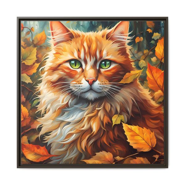 10086418446303561875_2048.jpeg Ginger Cat in Autumn Framed Canvas