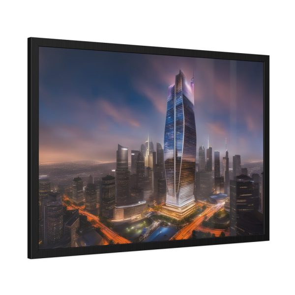 10126268467723534468_2048.jpeg Megalithic Skyscraper Touches Clouds Framed Poster