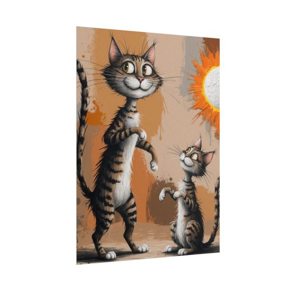 Cute Cat Characters Art Print Poster