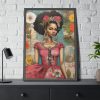 10204239642530409666_2048.jpeg Beautiful Black Woman Abstract Montage Art Framed Poster