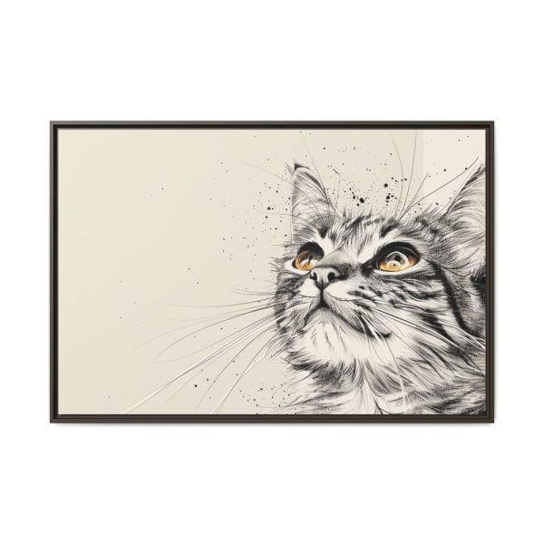 10266790186345367334_2048.jpeg Cat Face Art Framed Canvas