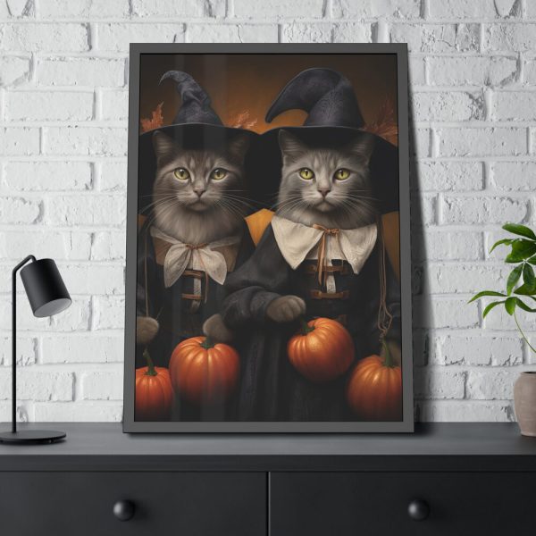10276592473955660010_2048.jpeg Halloween Witch Cats Framed Poster