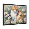 10324004477988504530_2048.jpeg Cat Amongst Daisies Framed Poster