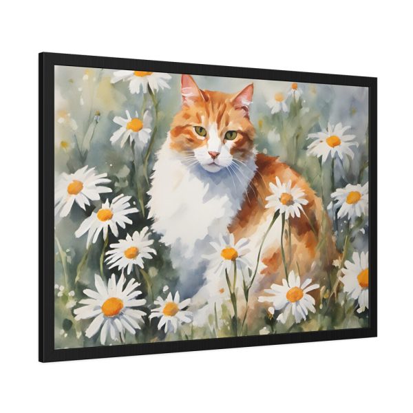 10324004477988504530_2048.jpeg Cat Amongst Daisies Framed Poster