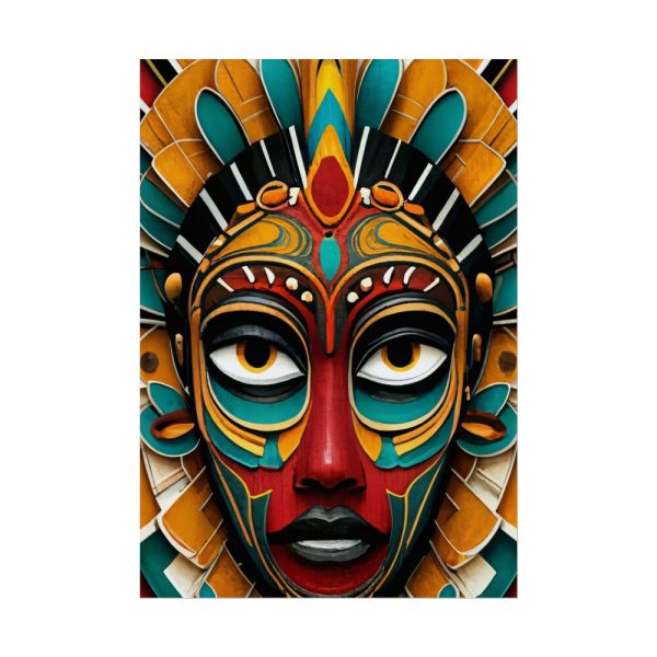 African Tribal Mask Poster