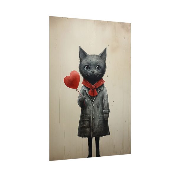 Kitty Cat Valentine Art Poster