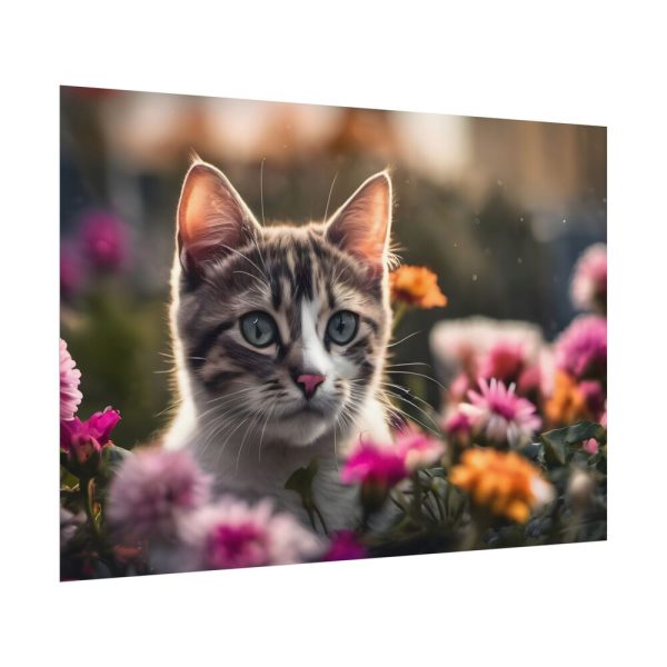 10404105659772433369_2048.jpeg Cat Kitten Flowers Blossoms Poster