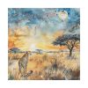 1045410413208077742_2048.jpeg Savanna Watercolor Landscape Standard Canvas