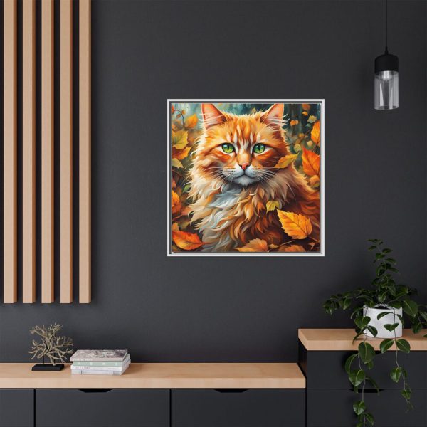 10503759070138326729_2048.jpeg Ginger Cat in Autumn Framed Canvas