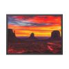 Sun Setting in Monument Valley Framed Poster