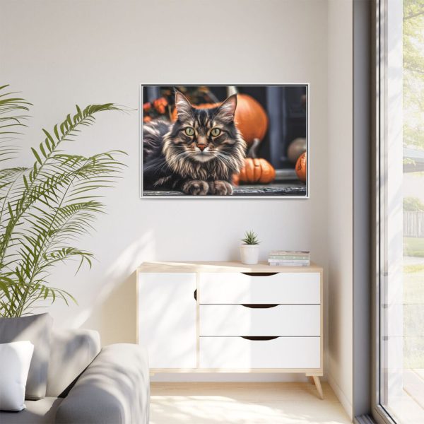 10631658278081813860_2048.jpeg Cat Pumpkin Halloween Framed Canvas
