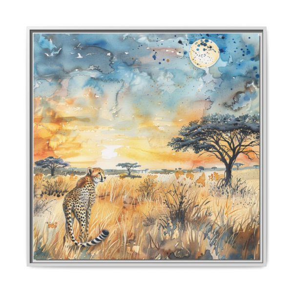 10641318099520787733_2048.jpeg Savanna Watercolor Landscape Framed Canvas