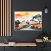Africa Savanna Water Buffalo Framed Canvas