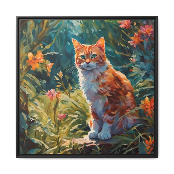 10882322468733502661_2048.jpeg Watercolor Image of Ginger Cat Framed Canvas